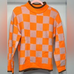 ✨ Orange Checkered Sweater ✨